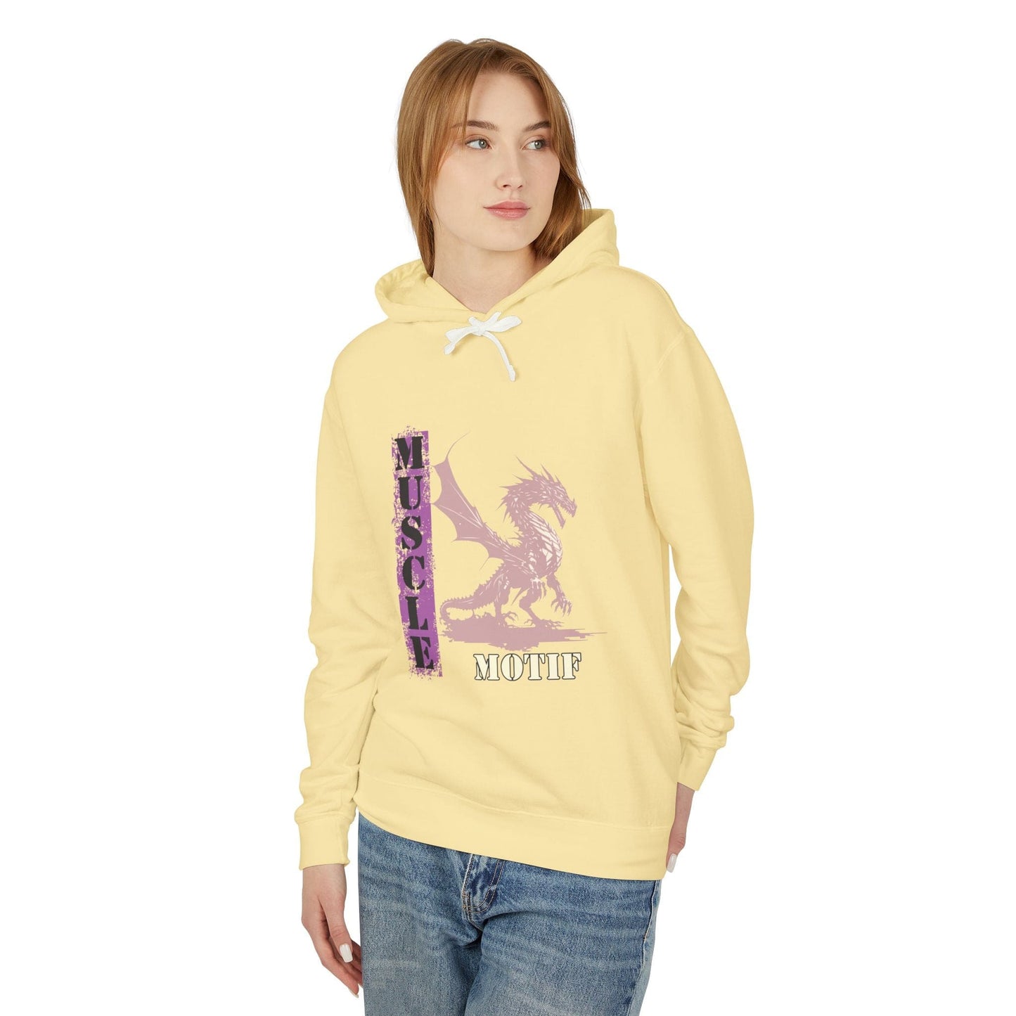 Muscle Motif Unisex Lightweight Hooded Sweatshirt - Perfect for Gym Lovers