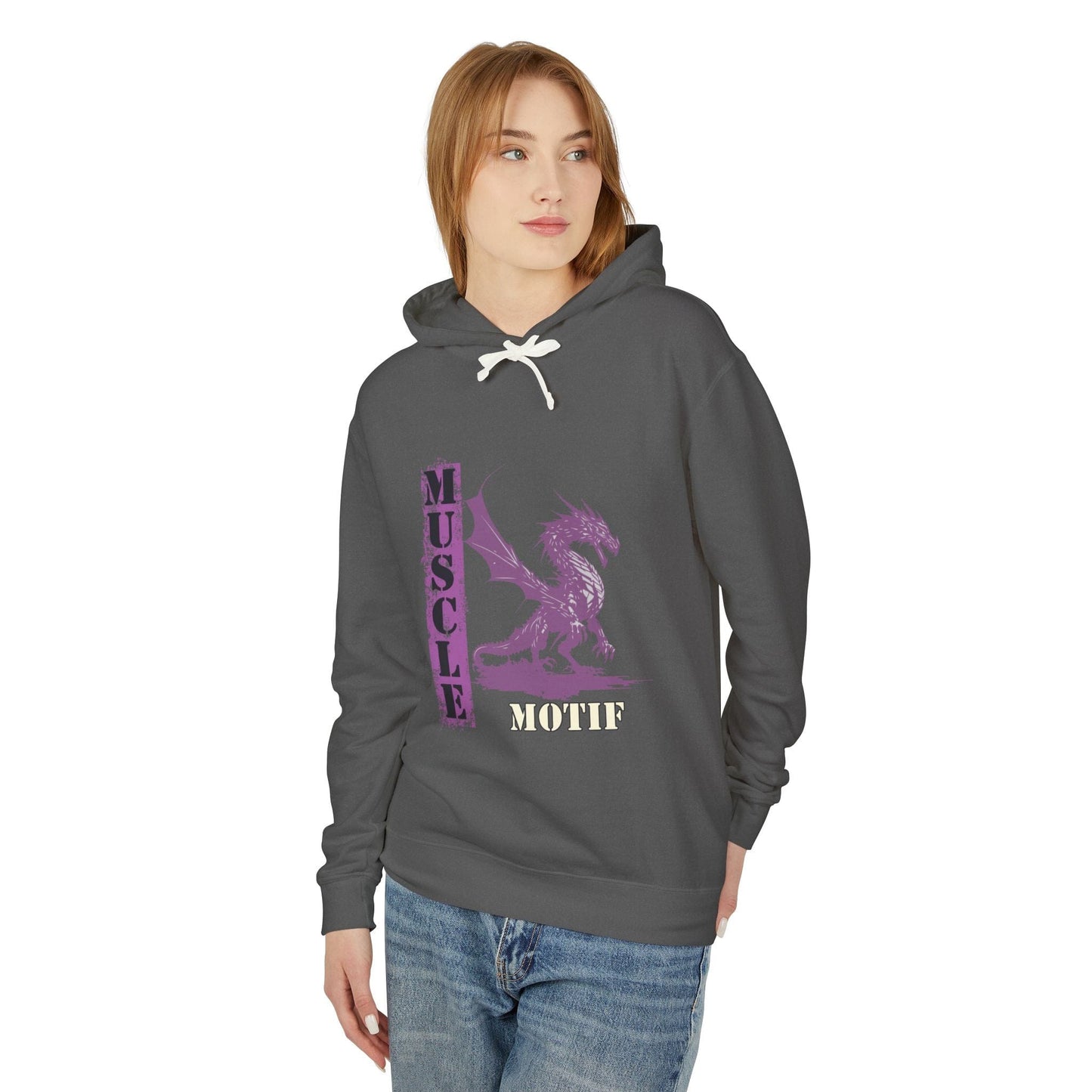 Muscle Motif Unisex Lightweight Hooded Sweatshirt - Perfect for Gym Lovers