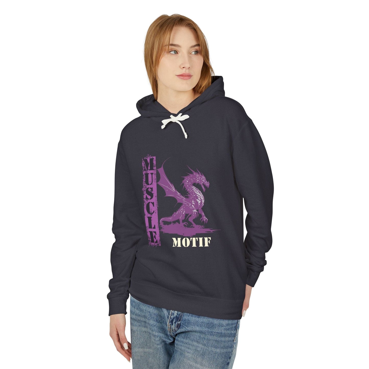 Muscle Motif Unisex Lightweight Hooded Sweatshirt - Perfect for Gym Lovers