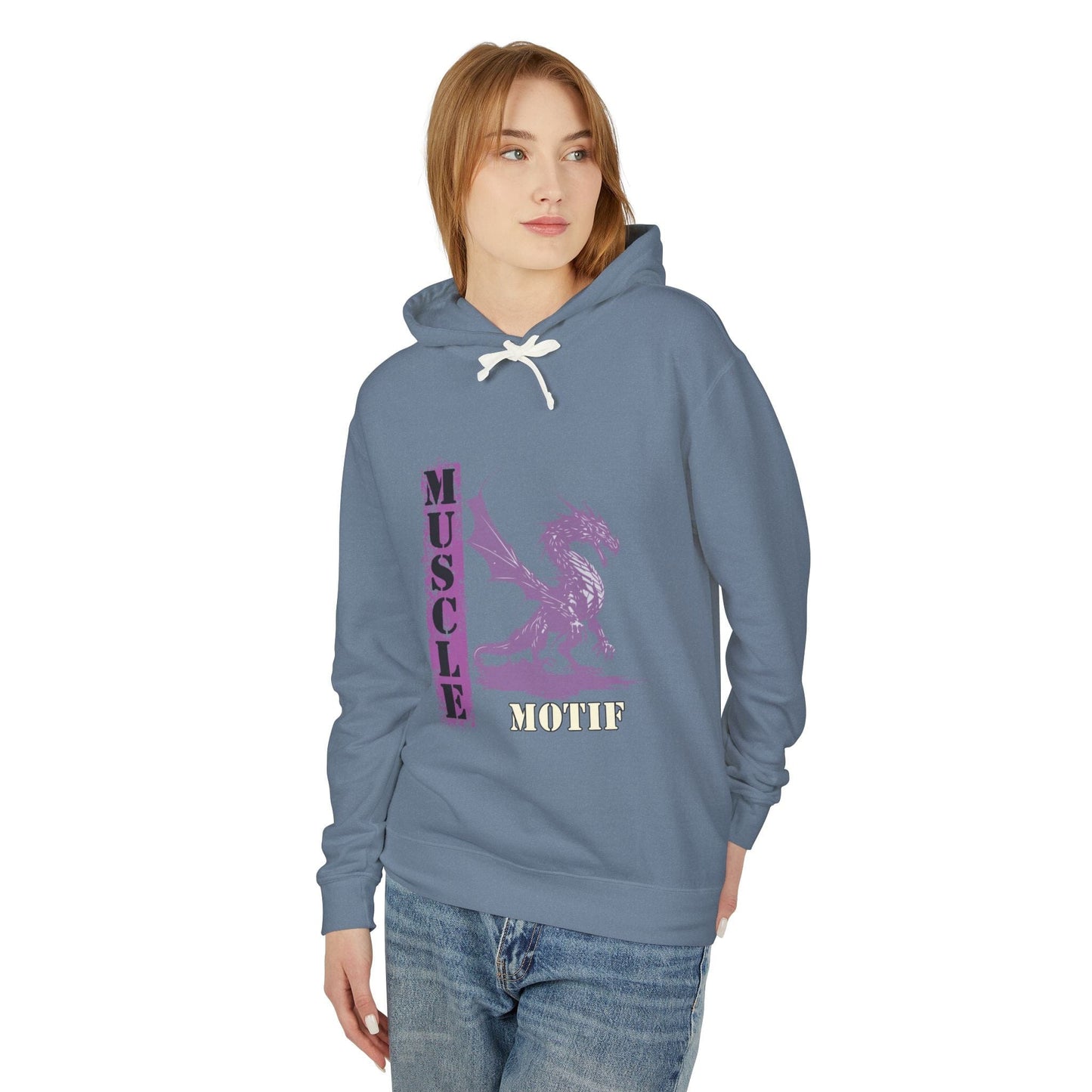 Muscle Motif Unisex Lightweight Hooded Sweatshirt - Perfect for Gym Lovers