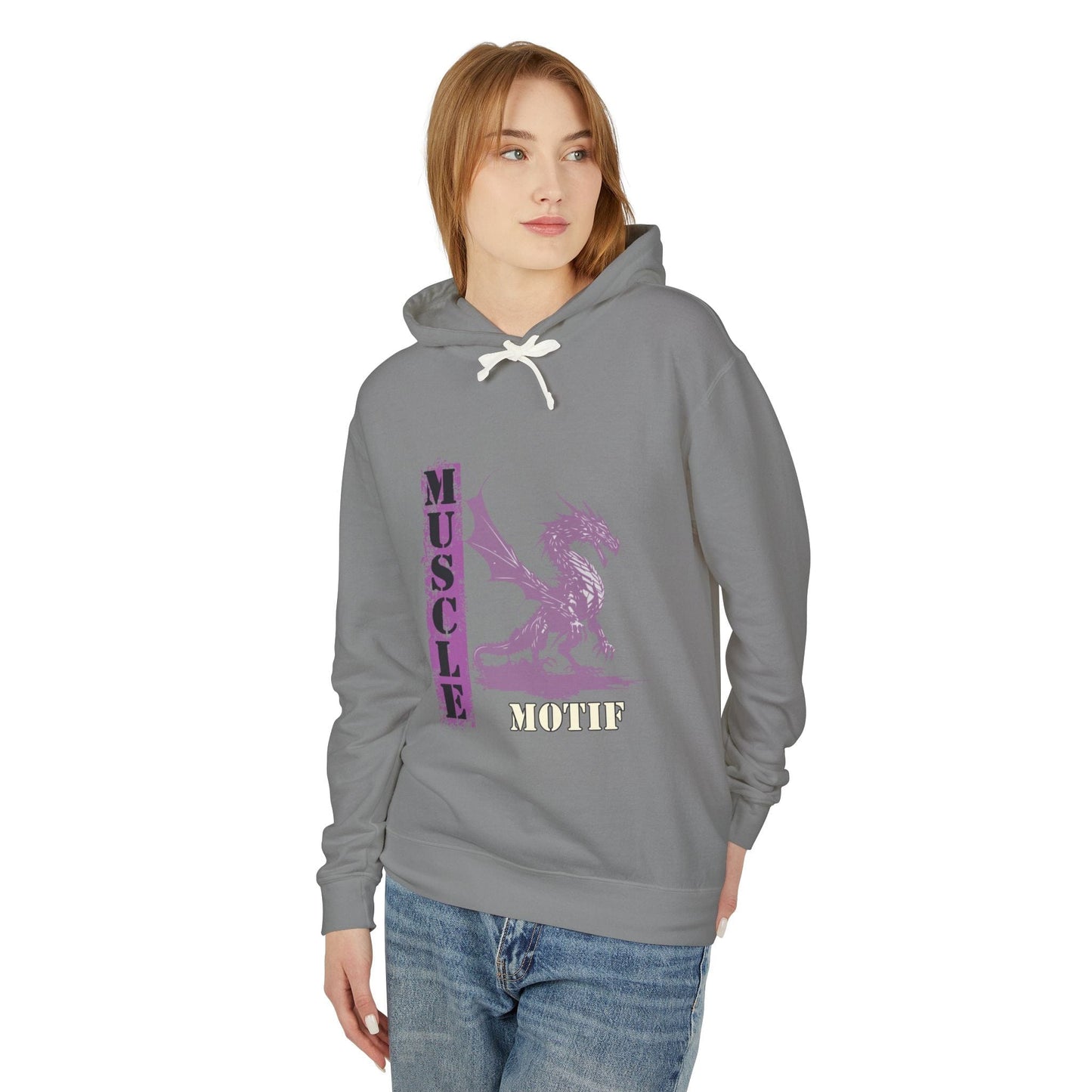 Muscle Motif Unisex Lightweight Hooded Sweatshirt - Perfect for Gym Lovers