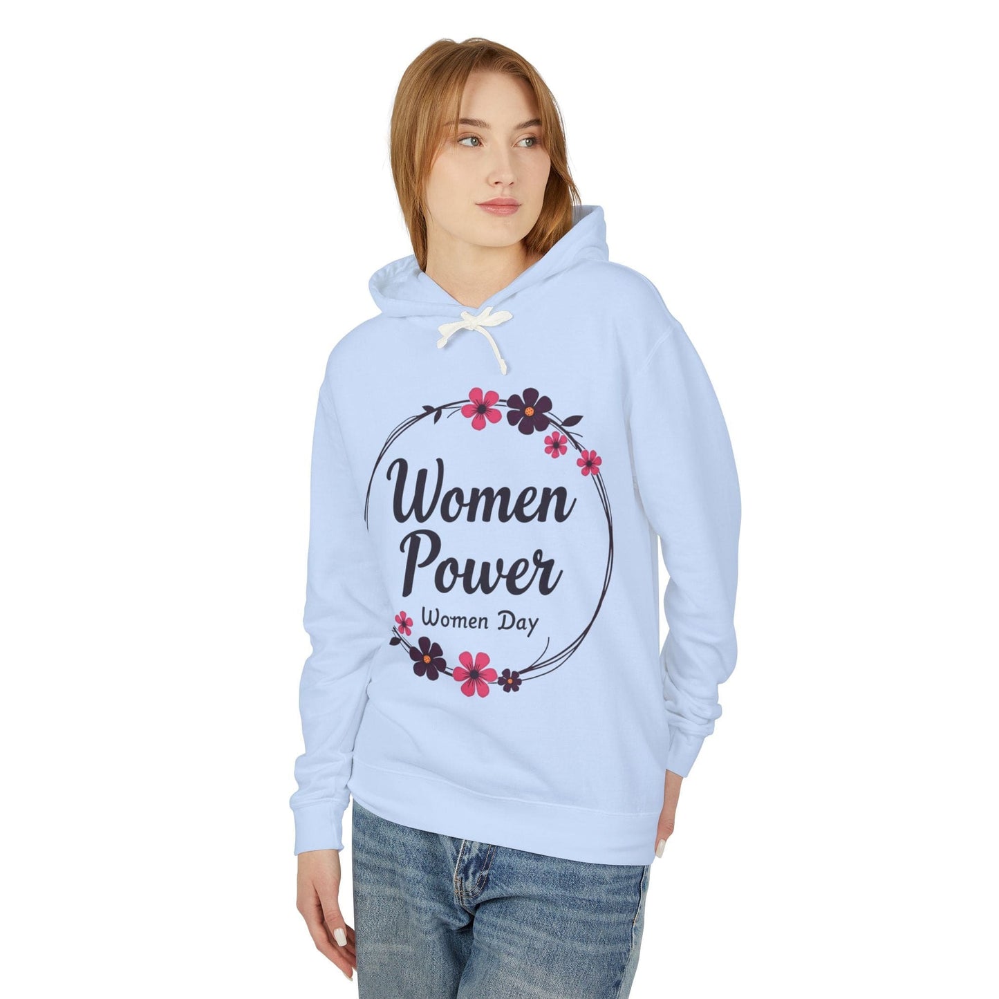 Women Power Lightweight Hoodie - Celebrate International Women's Day