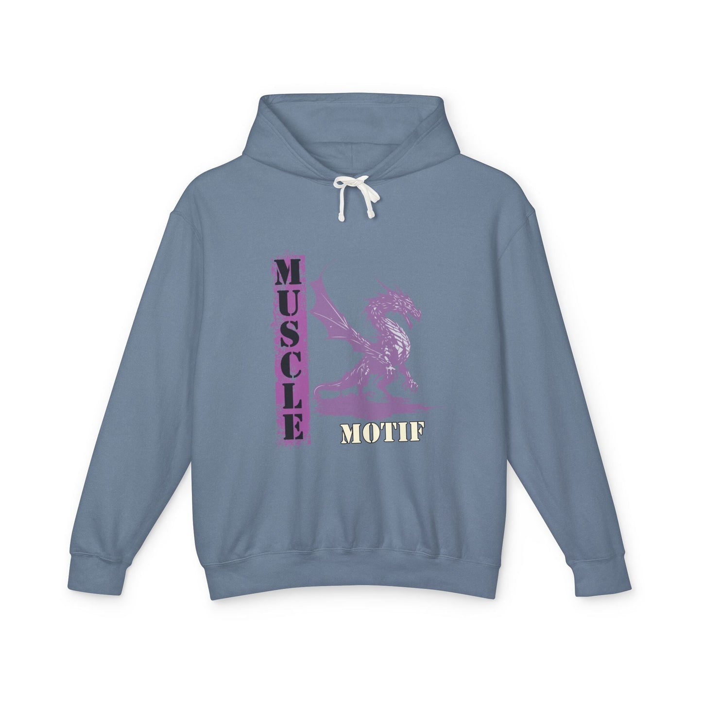 Muscle Motif Unisex Lightweight Hooded Sweatshirt - Perfect for Gym Lovers