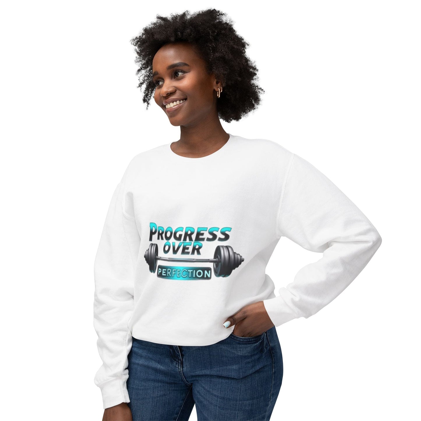 Progress over perfection Crewneck Sweatshirt