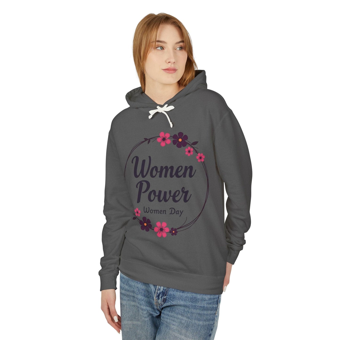 Women Power Lightweight Hoodie - Celebrate International Women's Day