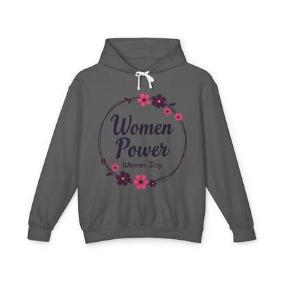 Women Power Lightweight Hoodie - Celebrate International Women's Day