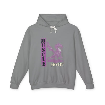 Muscle Motif Unisex Lightweight Hooded Sweatshirt - Perfect for Gym Lovers