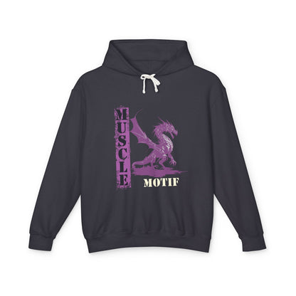 Muscle Motif Unisex Lightweight Hooded Sweatshirt - Perfect for Gym Lovers