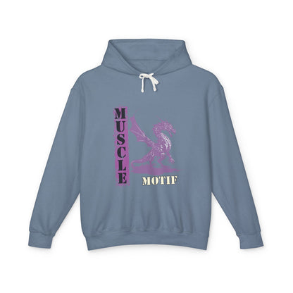 Muscle Motif Unisex Lightweight Hooded Sweatshirt - Perfect for Gym Lovers